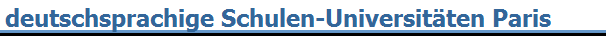 deutschsprachige Schulen-Universitten Paris